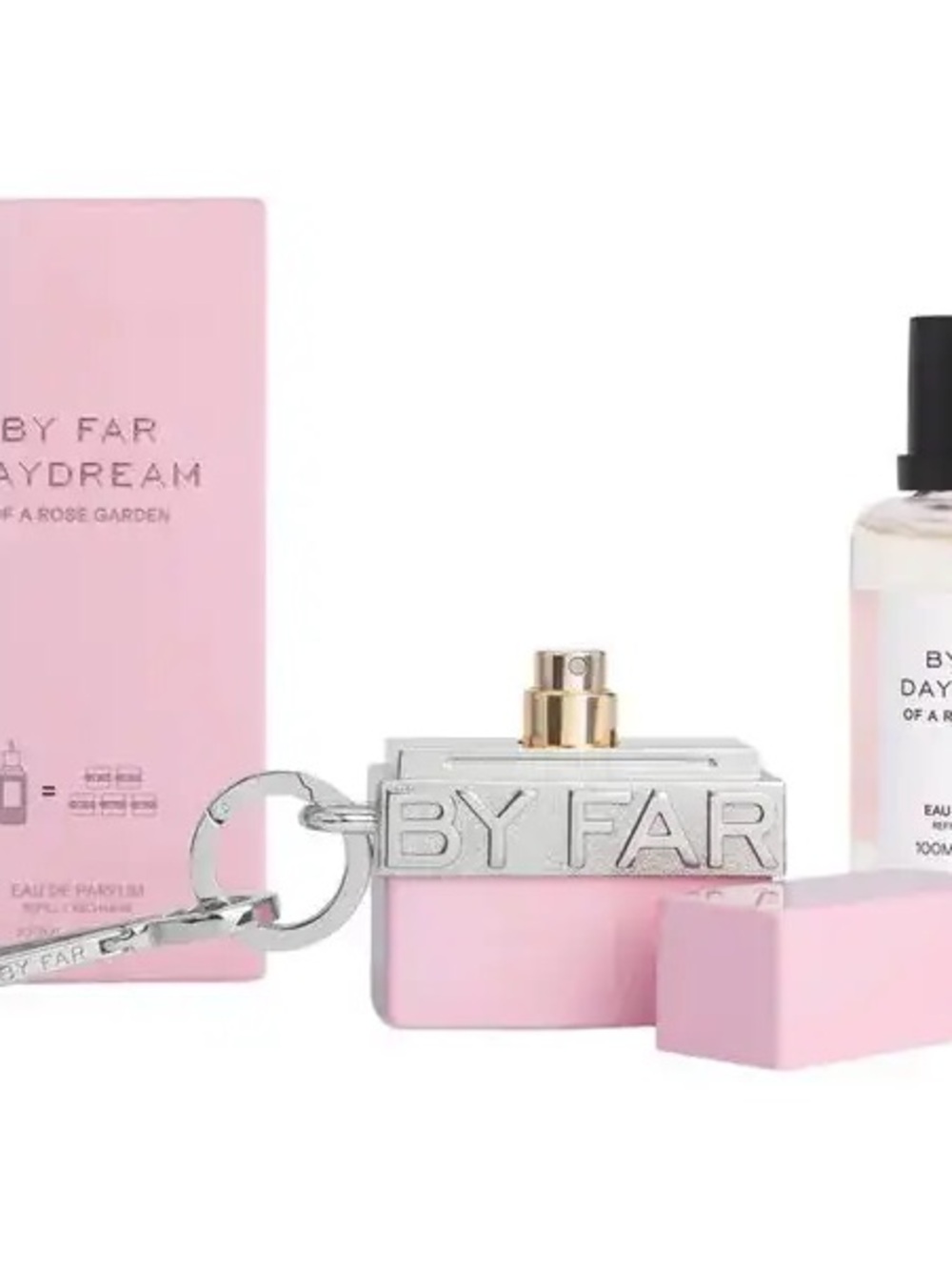 BY FAR Daydream Of A Rose Garden Fragrance Keychain and Atomizer Set